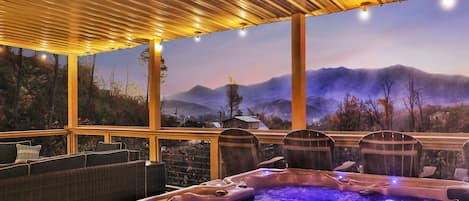 Tina de hidromasaje al aire libre