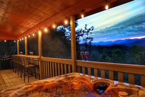 Deck - Unwind and relax in the hot tub overlooking gorgeous views!