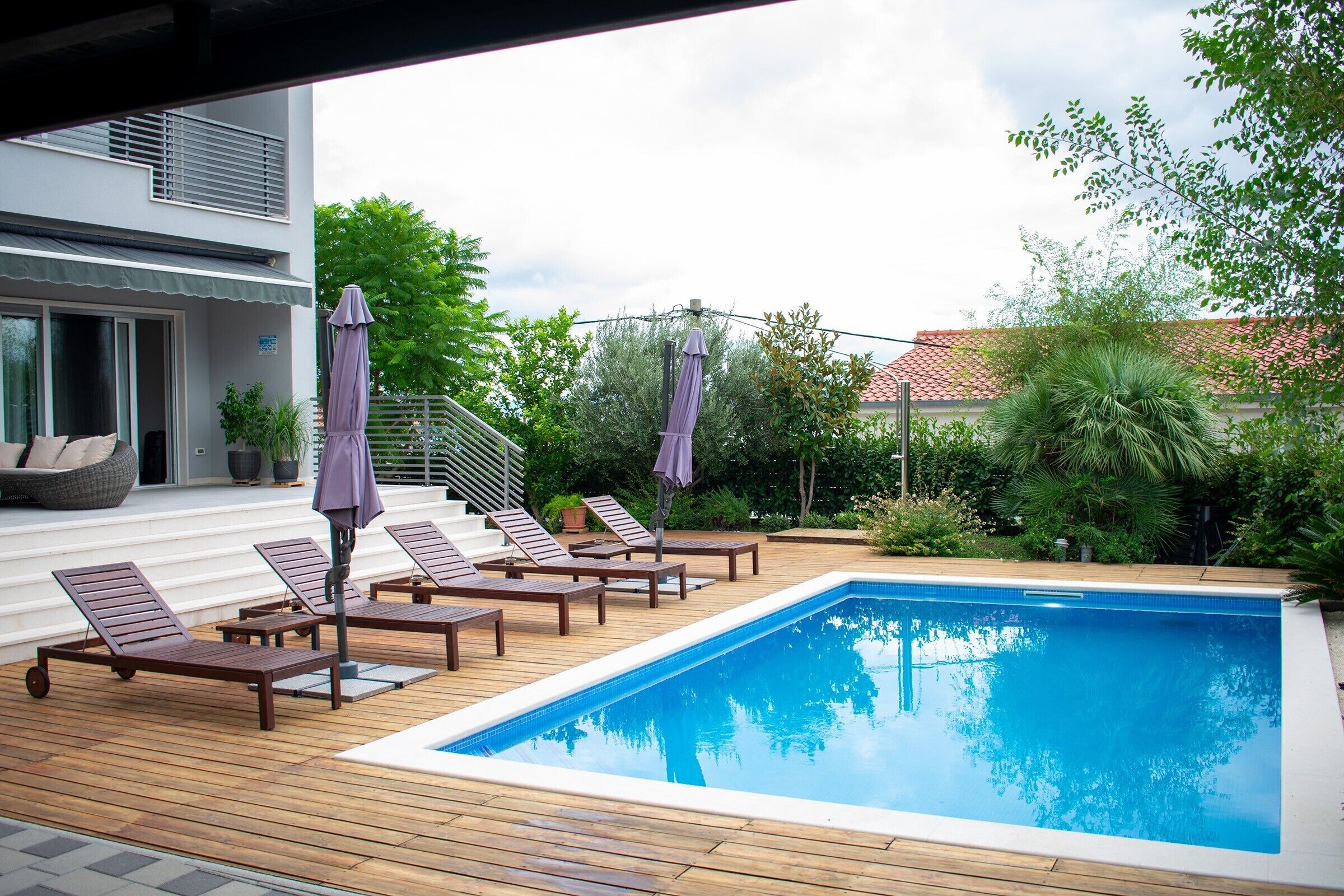 A heated pool