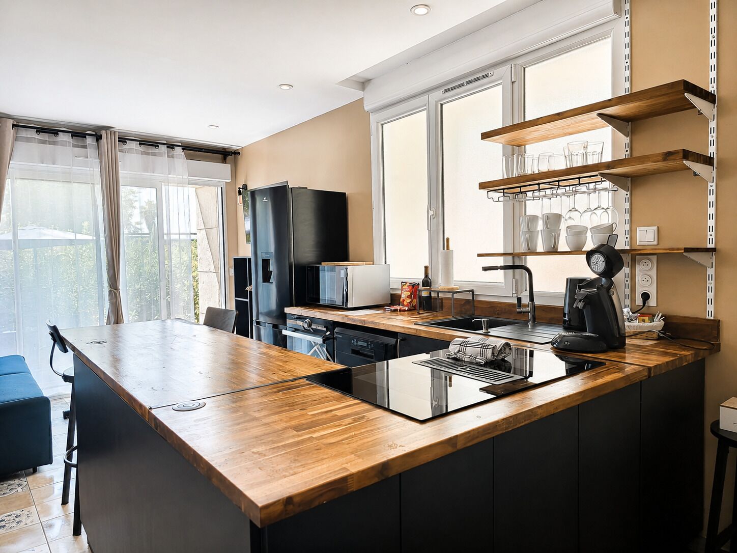 Family Studio, Garden View | Private kitchen | Espresso maker, coffee/tea maker, electric kettle, high chair