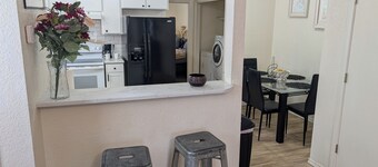 Cheerful 3-bedroom with fenced backyard.