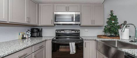 Microwave, oven, stovetop, dishwasher