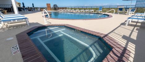 Outdoor pool, a heated pool