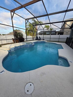 Outdoor pool, a heated pool