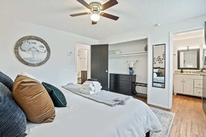 2 bedrooms, iron/ironing board, WiFi, bed sheets