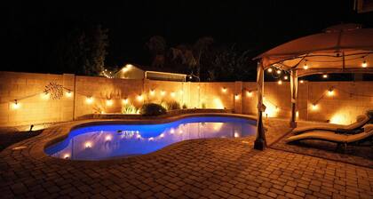 Desert oasis house with a pool