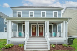 Exterior detail - Two Classy Homes - Sleeps 20, Steps from the Beach (Hampton)