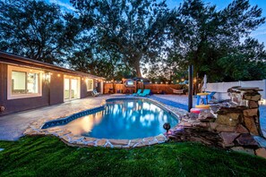 Outdoor pool, a heated pool
