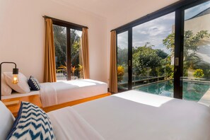 2 habitaciones y sábanas de algodón egipcio
