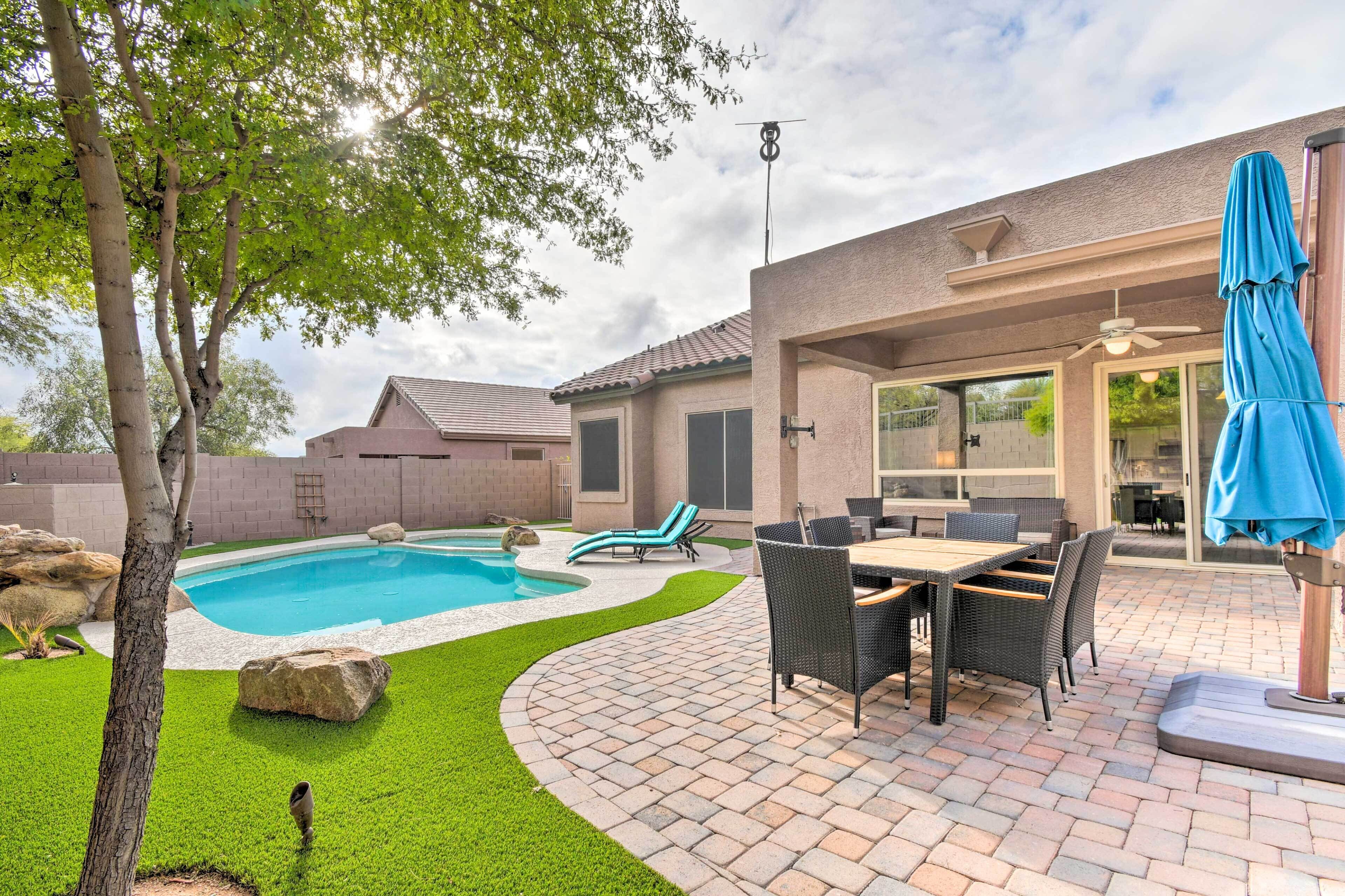 A heated pool
