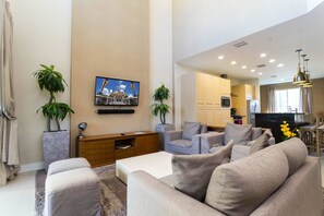 TV, DVD player, stereo, offices