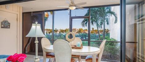 Screened lanai with views of the bay!
