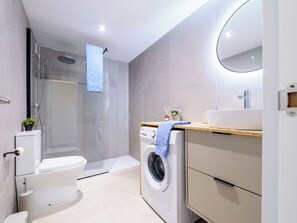 Hair dryer, towels