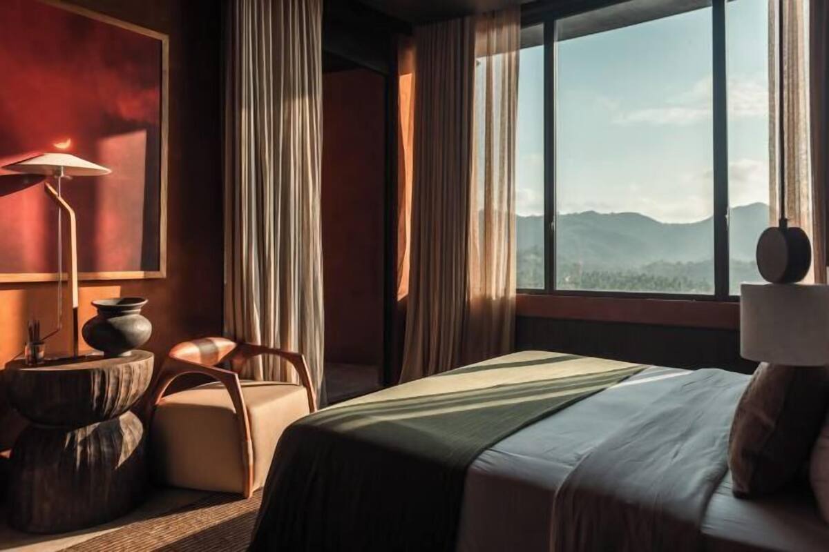 2 quartos, roupas de cama premium, frigobar, individualmente decorados