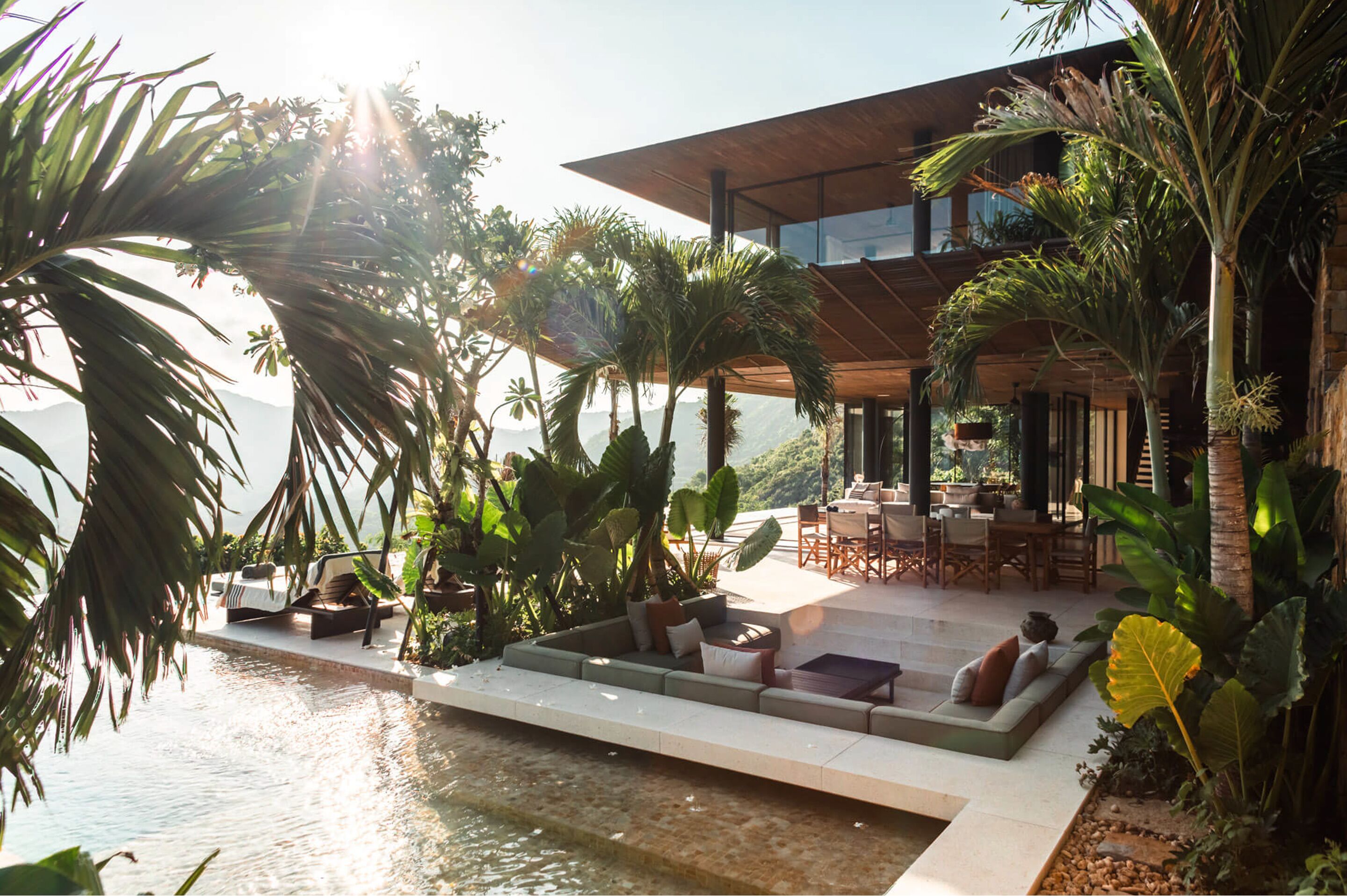 Villa Luxe, 3 chambres, piscine privée, vue mer (Villa Awasi with Cinema Room) | Coin séjour