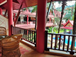 Standard Apartment, 2 Bedrooms, Terrace, Pool View | Terrace/patio - Sai Rougn Apartment (Patong)