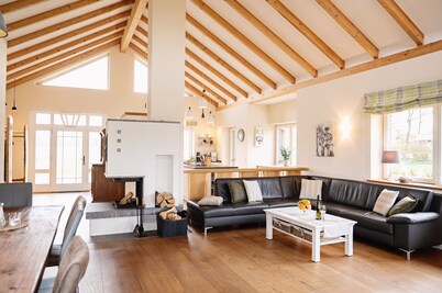 Idyllically situated villa in country house style with sauna Ideal for groups & families