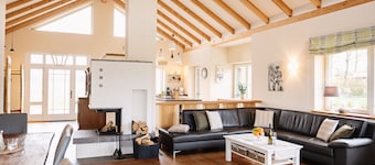 Idyllically situated villa in country house style with sauna Ideal for groups & families