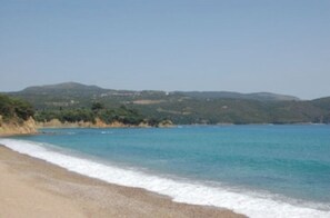 Beach nearby, sun-loungers