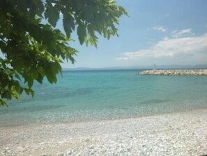 Beach nearby, sun-loungers