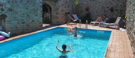 A heated pool