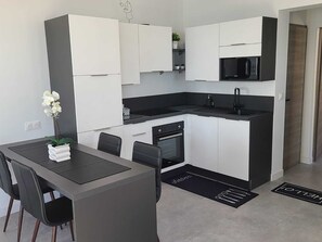 Fridge, microwave, oven, stovetop - spacious Apartment 2 rooms on the sea side (Cagnes-sur-Mer)