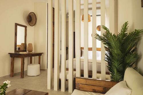 Monolocale Deluxe, vista laguna | Biancheria in cotone egiziano, biancheria da letto di alta qualità