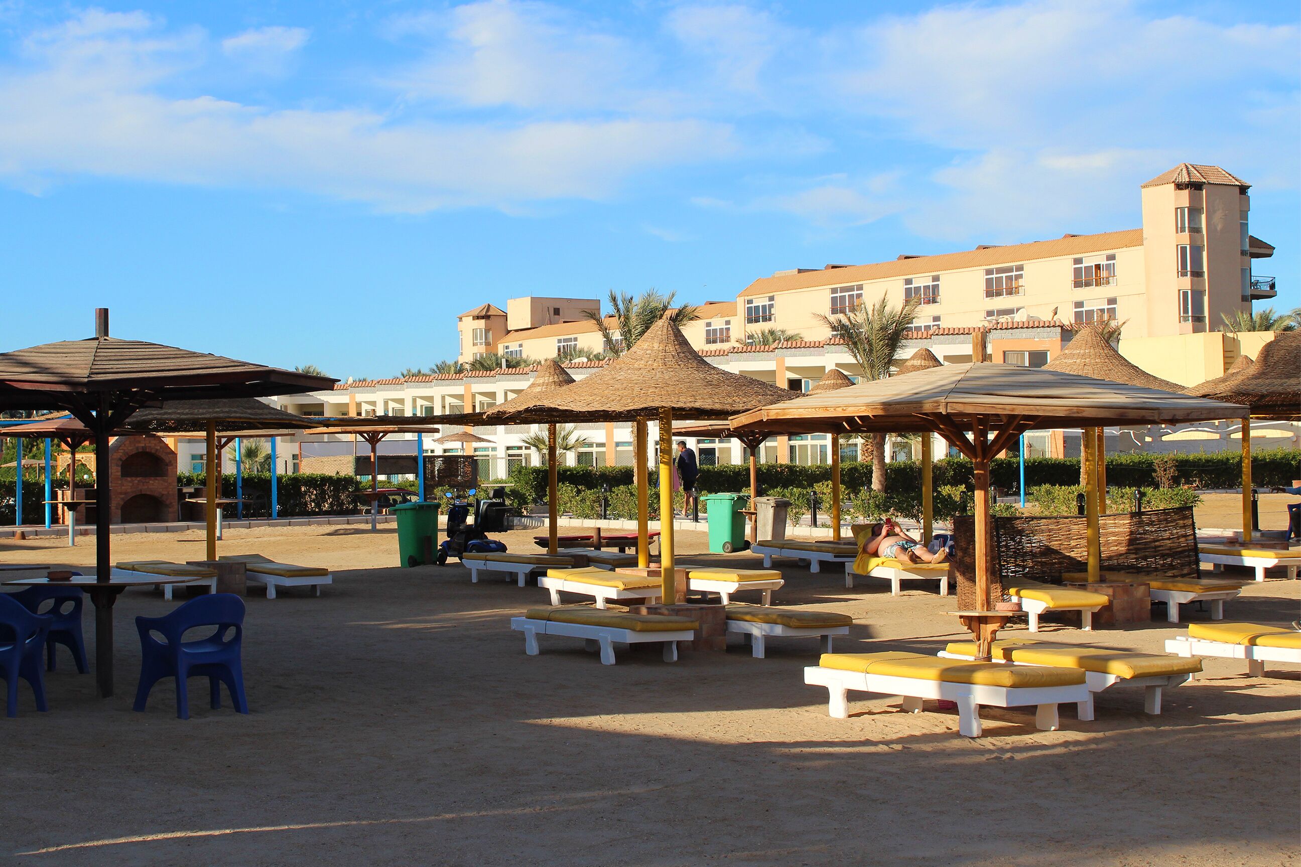private beach, sun-loungers, beach umbrellas, beach volleyball