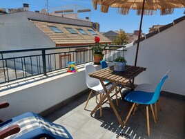 Panorama-penthouselejlighed | Terrasse/gårdhave