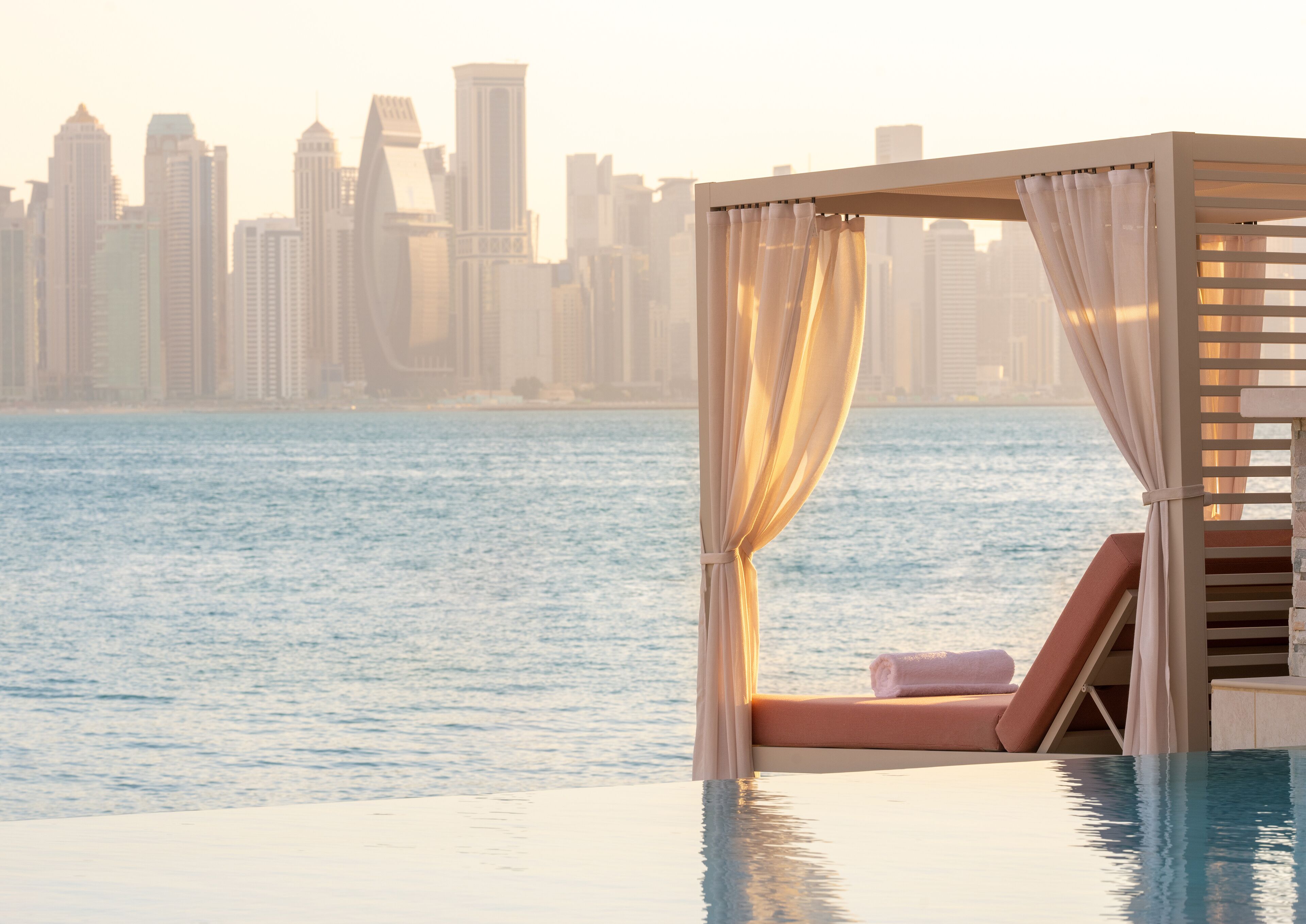 Private beach, beach bar