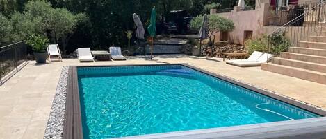 A heated pool