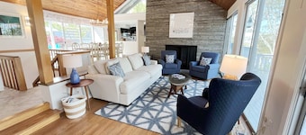 Waterfront home with private boat dock, heated pool, kayaks, A/C, and more