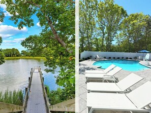 A heated pool - Waterfront home with private boat dock, heated pool, kayaks, A/C, and more (Mashpee)