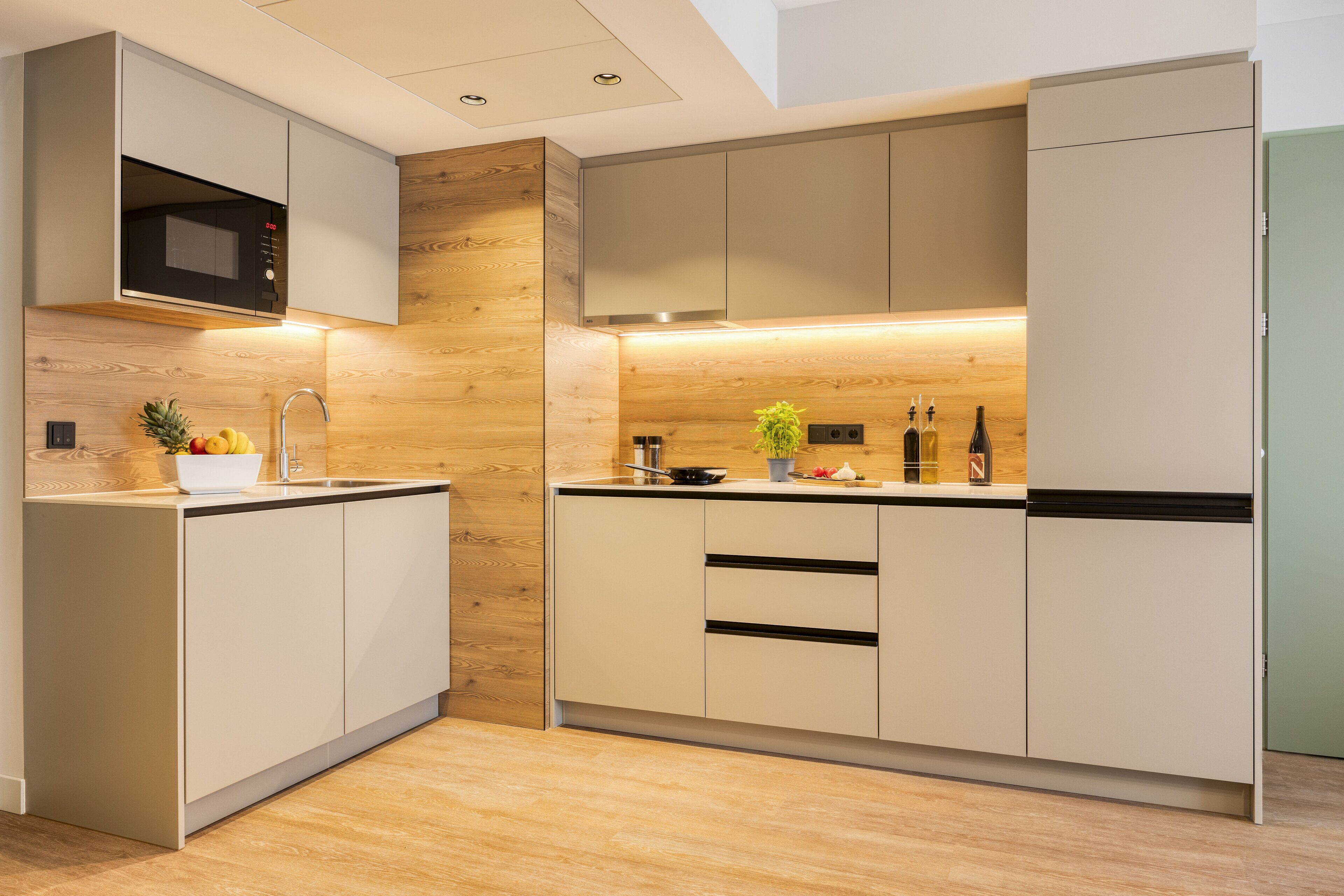 Deluxe Apartment, 2 Bedrooms | Private kitchen | Fridge, eco-friendly cleaning products