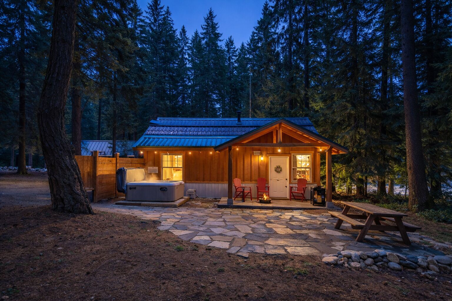 Cabaña, 2 habitaciones | Terraza o patio