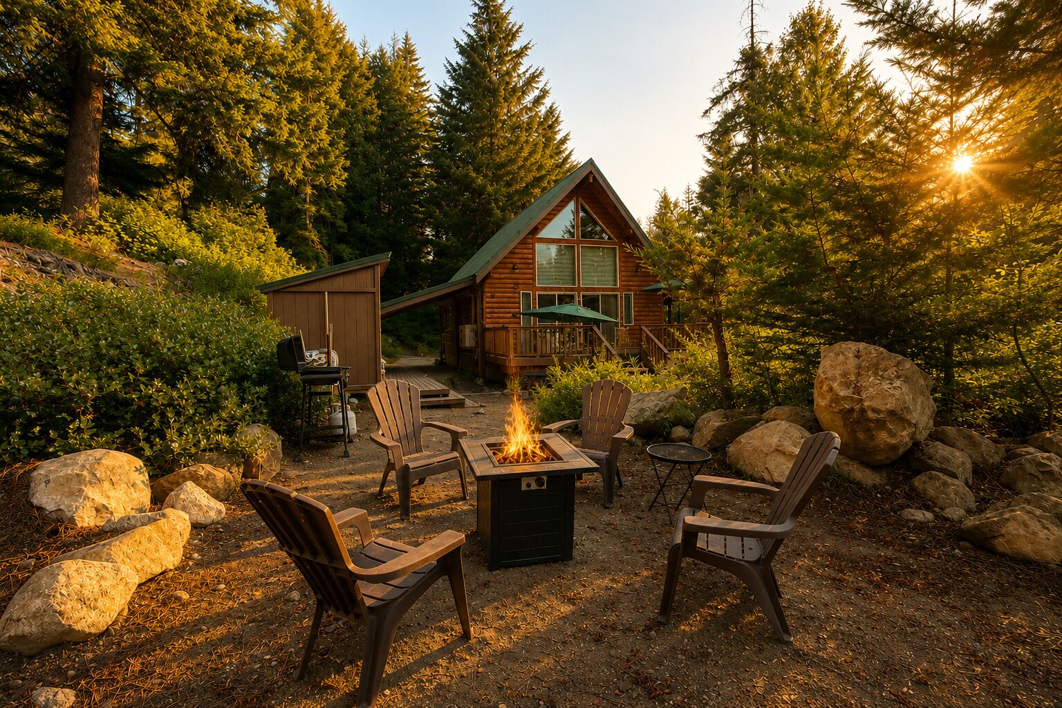 Cabin, 2 Bedrooms | Terrace/patio