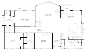 Casa de campo, 3 habitaciones | Plano