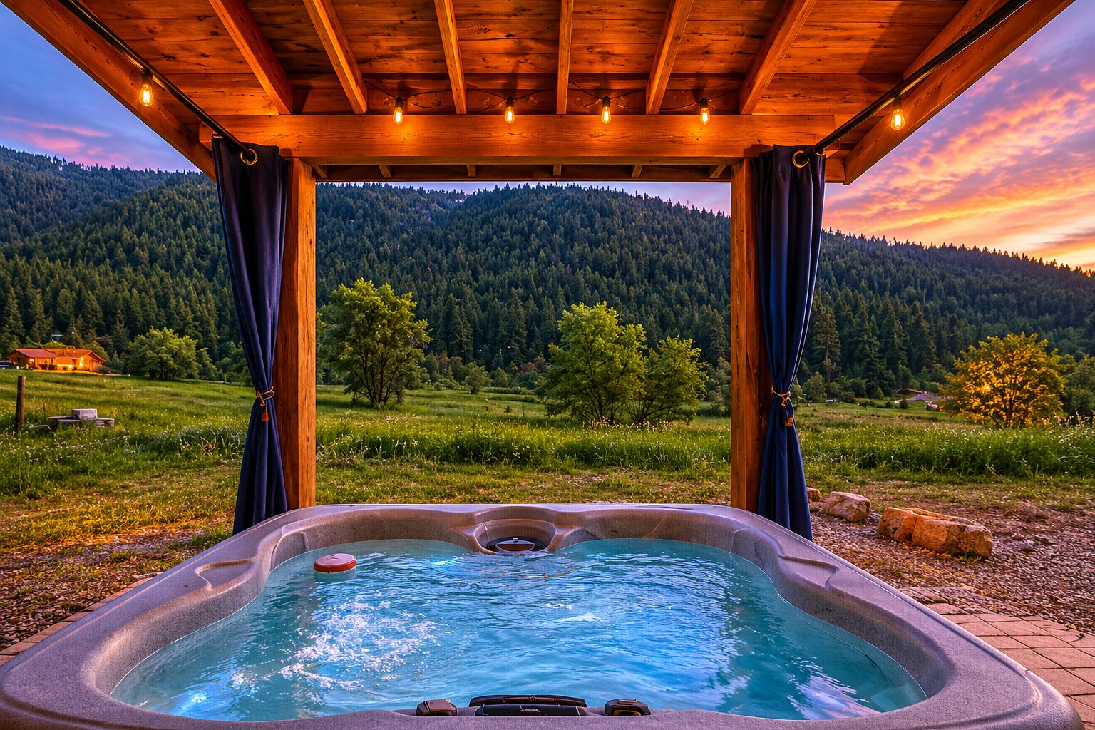 Cabin, 2 Bedrooms | Outdoor spa tub
