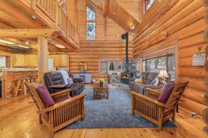 Cabin, 3 Bedrooms | Living area | Streaming services - Soaring Pines Lodge 1 Bedroom Home by NW Comfy Cabins by RedAwning (Leavenworth)