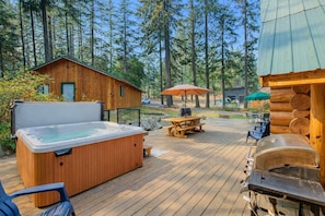 Ferienhütte, 3 Schlafzimmer | Speisen im Freien