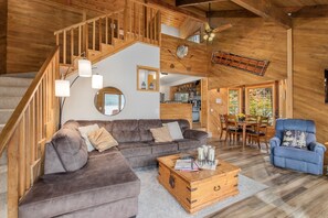 Cabin, 3 Bedrooms | Living area | Streaming services - Alpine Lake Escape On Fish Lake 3 Bedroom Home by NW Comfy Cabins by RedAwning (Leavenworth)