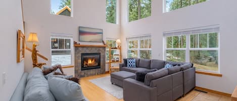 Ferienhaus, 3 Schlafzimmer | Wohnbereich | Streaming-Dienste