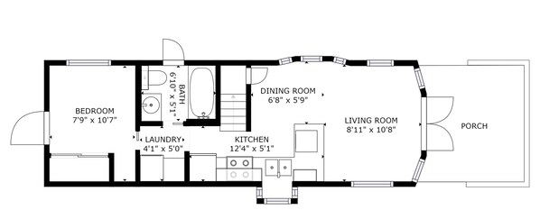 Cabaña, 1 habitación | Plano