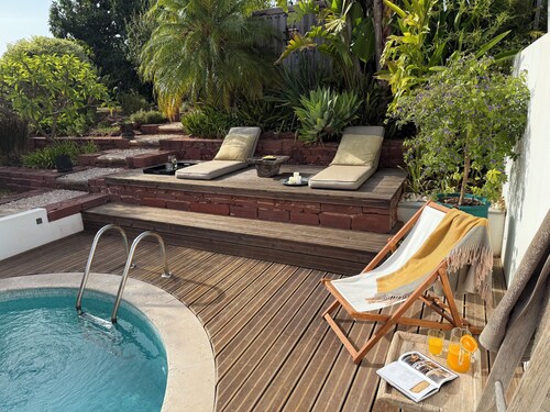 Casa do Campo avec piscine d'eau salée. La maisonnette peut être réservée séparé