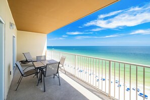 Outdoor dining - BEACH FRONT 2BR at Crystal Shores West 807! (Gulf Shores)