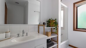 Shower, hair dryer