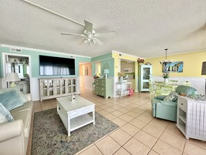 Smart TV, DVD player, books