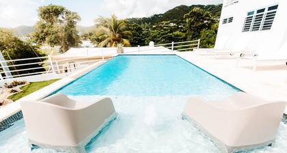 4 BR/3BA W. Infinity Pool, Short Walk To Beach & Solar BU