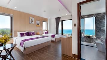 Minibar, blackout curtains, soundproofing, iron/ironing board