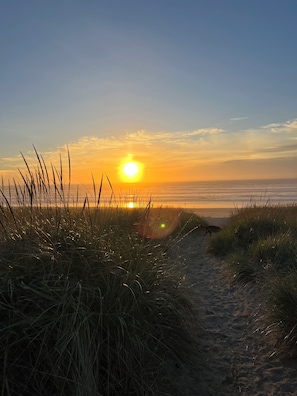 Sun-loungers, beach towels - The Blue Door Beach Cottage: 4 BDRM/2 Bath/Large Yard, Dog Friendly (Gearhart)